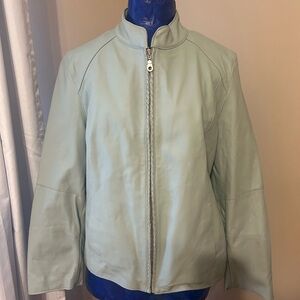 Women's Light Green Wilson’s leather jackets